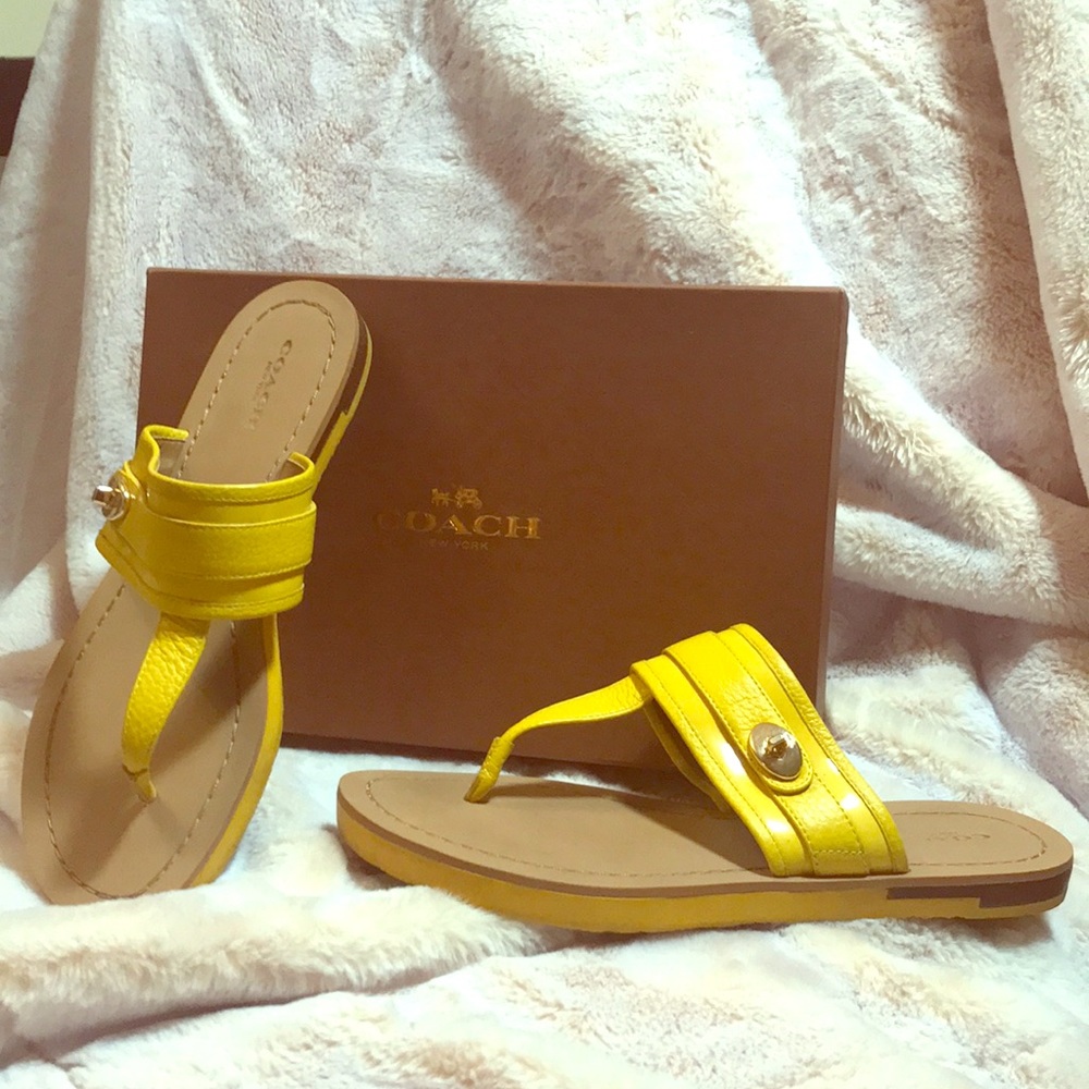 Coach Leather Sandals
